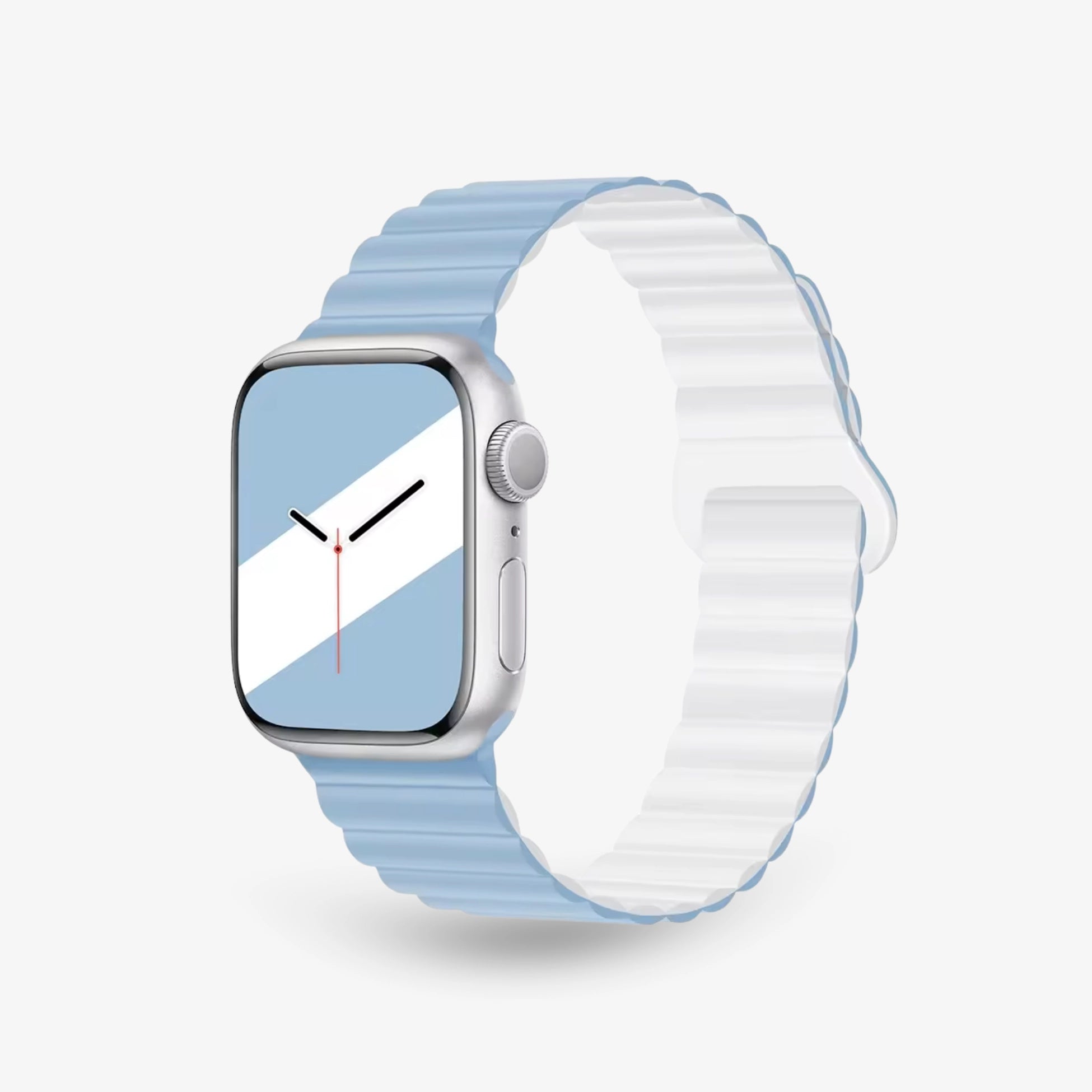 Breband Silikon Dual Loop Armband für Apple Watch in Sand Blau #farbe_Sand Blau