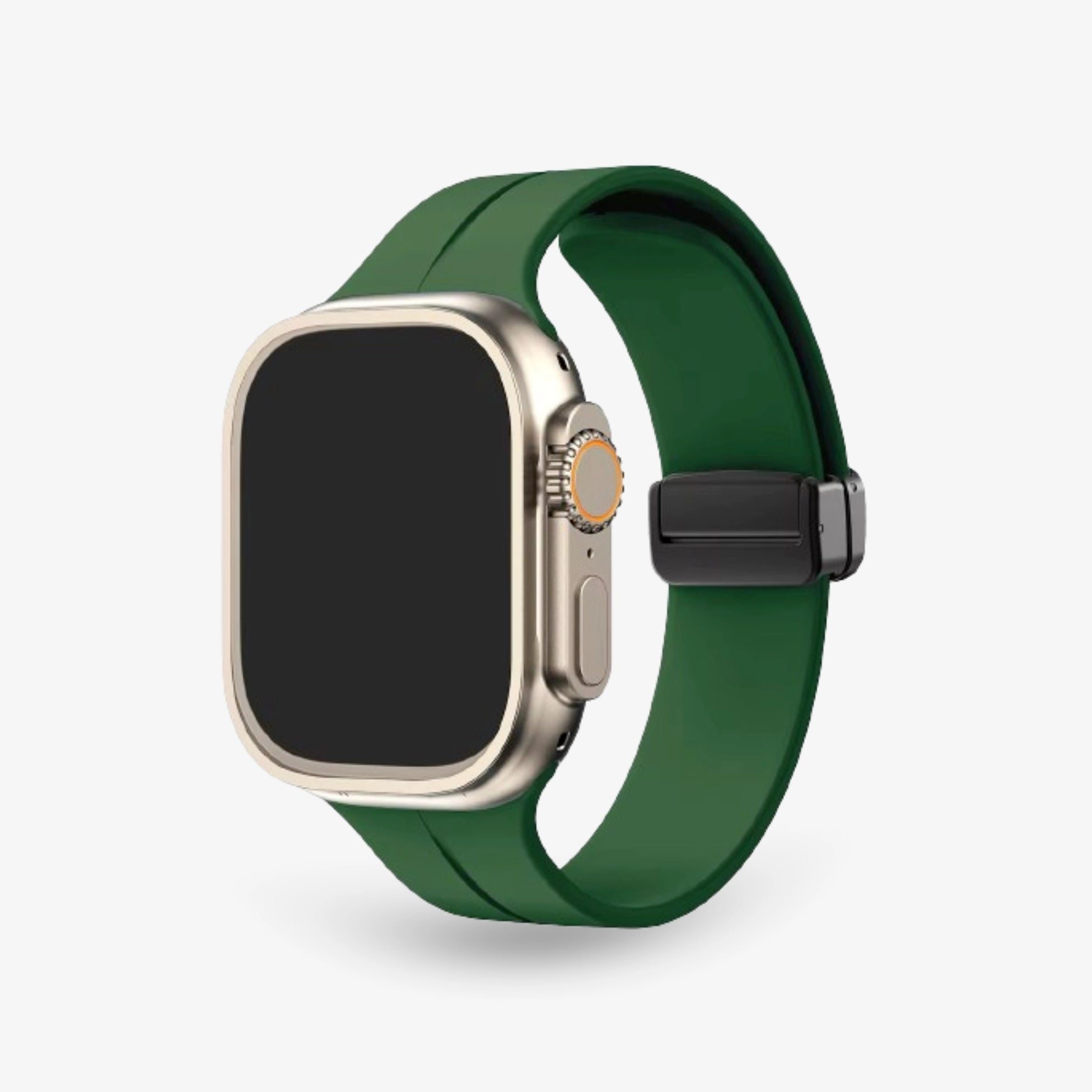 Breband Silikonarmband Magnet für Apple Watch dunkelgrün #farbe_dunkelgrün