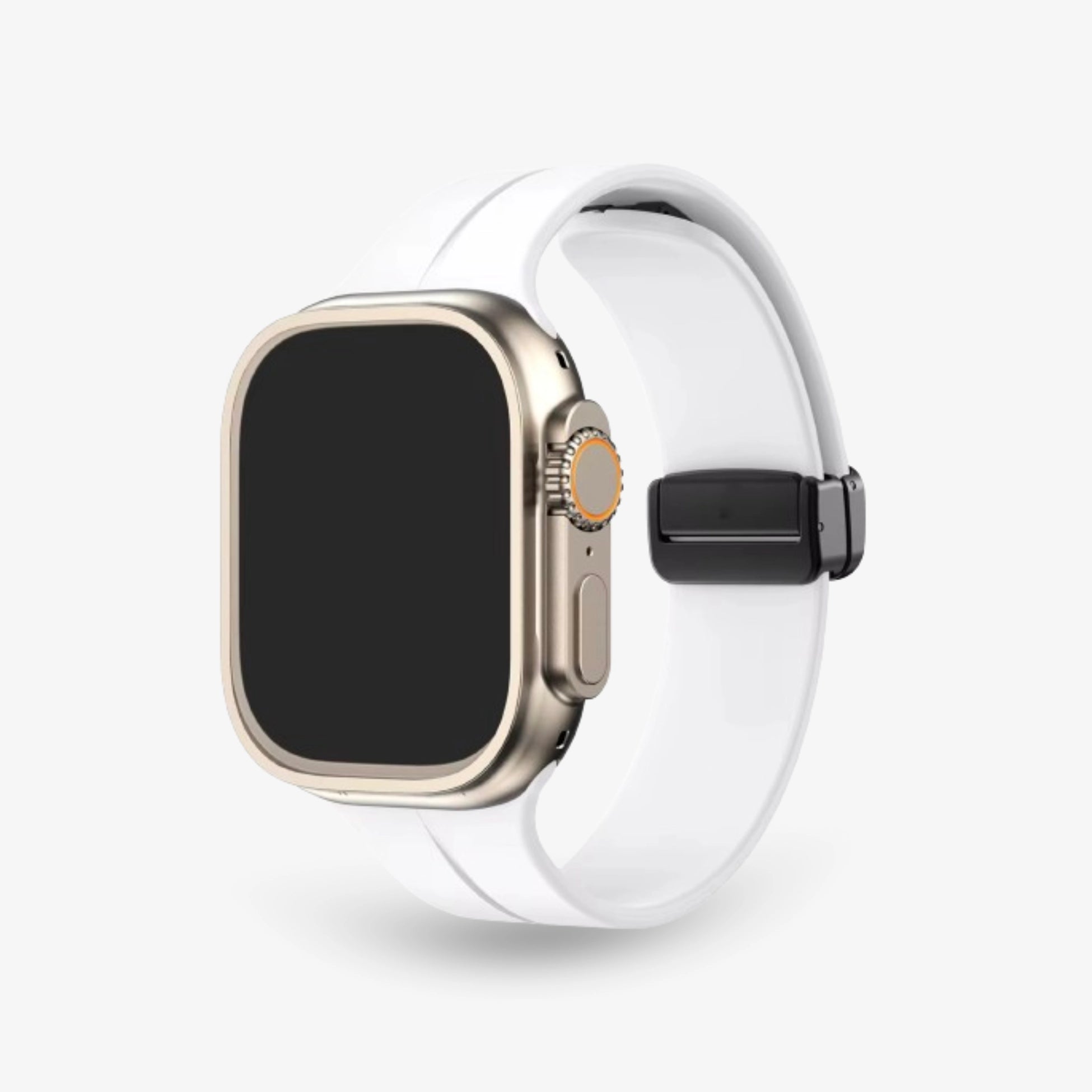 Breband Silikonarmband Magnet für Apple Watch weiß #farbe_Weiß