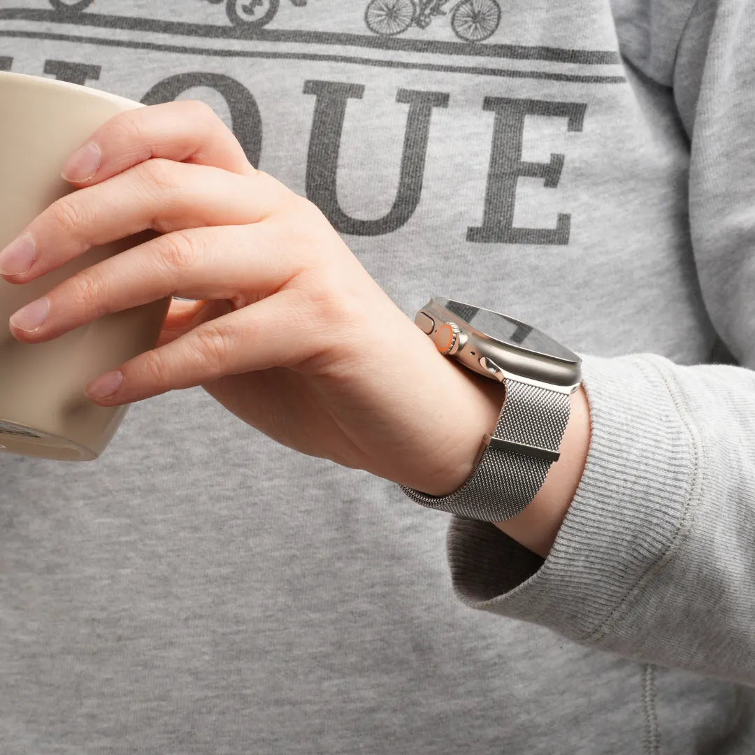 Apple Watch Milanaise Armband in Silber #farbe_Silber