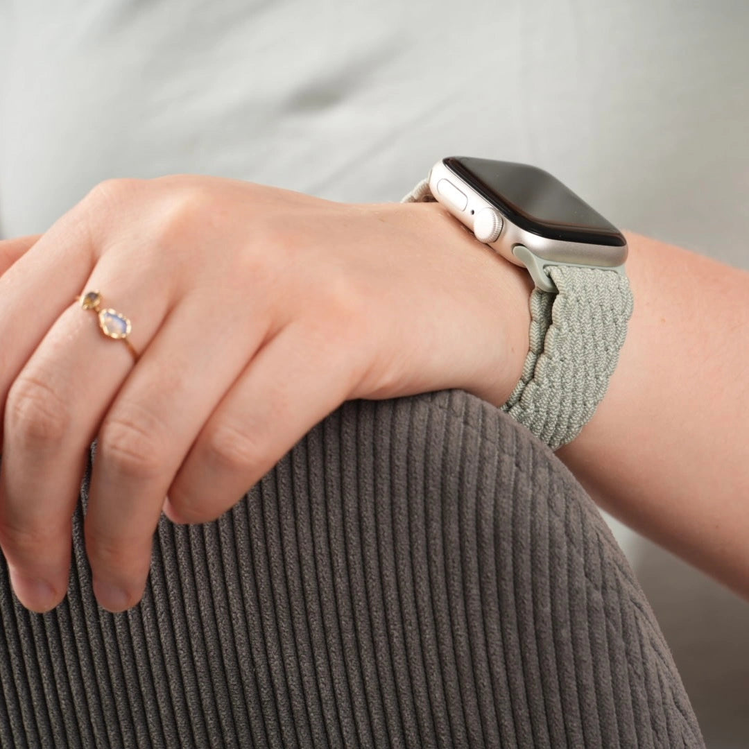 Flexibles Breband Loop Armband in Hellgrün für Apple Watch #farbe_hellgrün