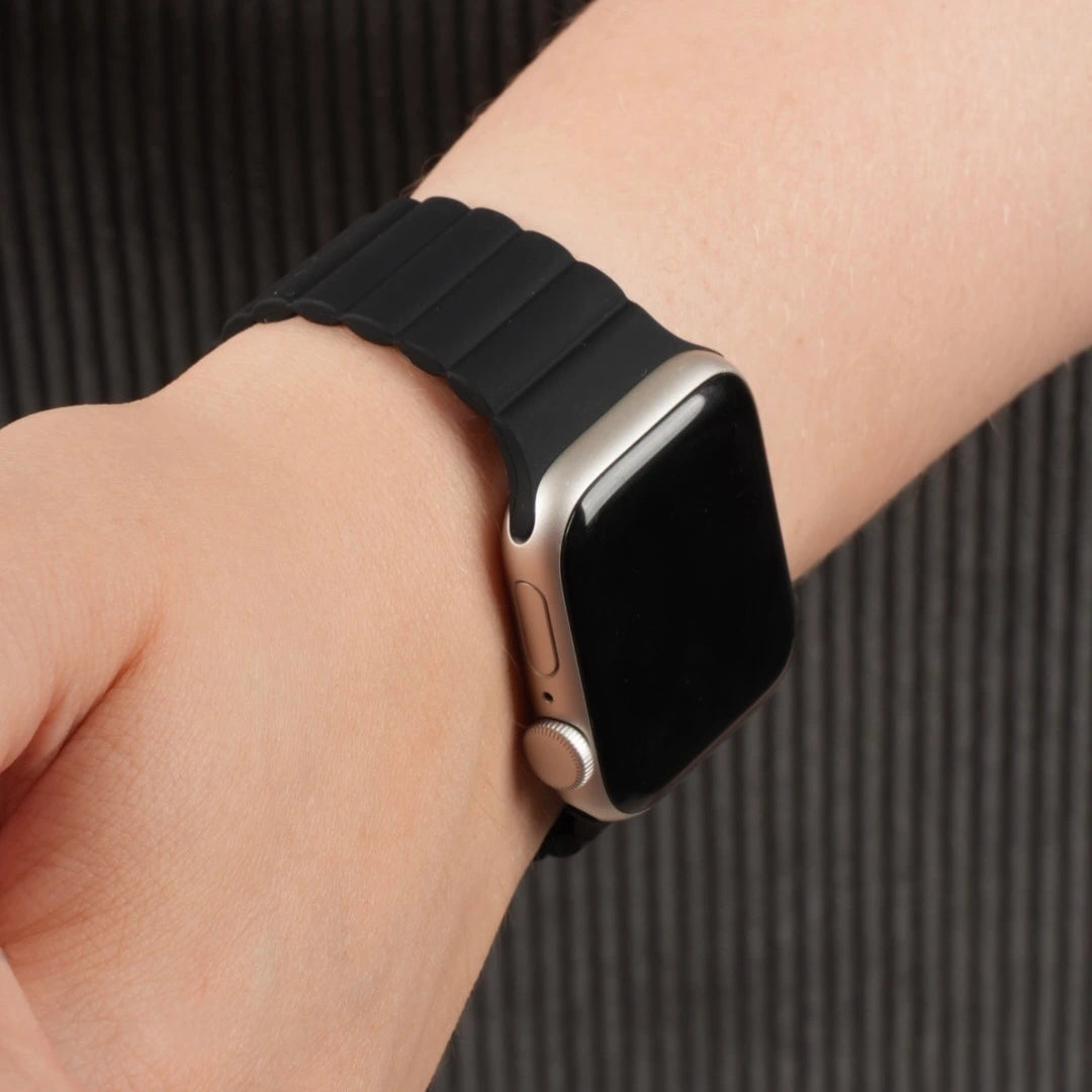 Breband Silikon Loop Armband Schwarz für Apple Watch #farbe_schwarz