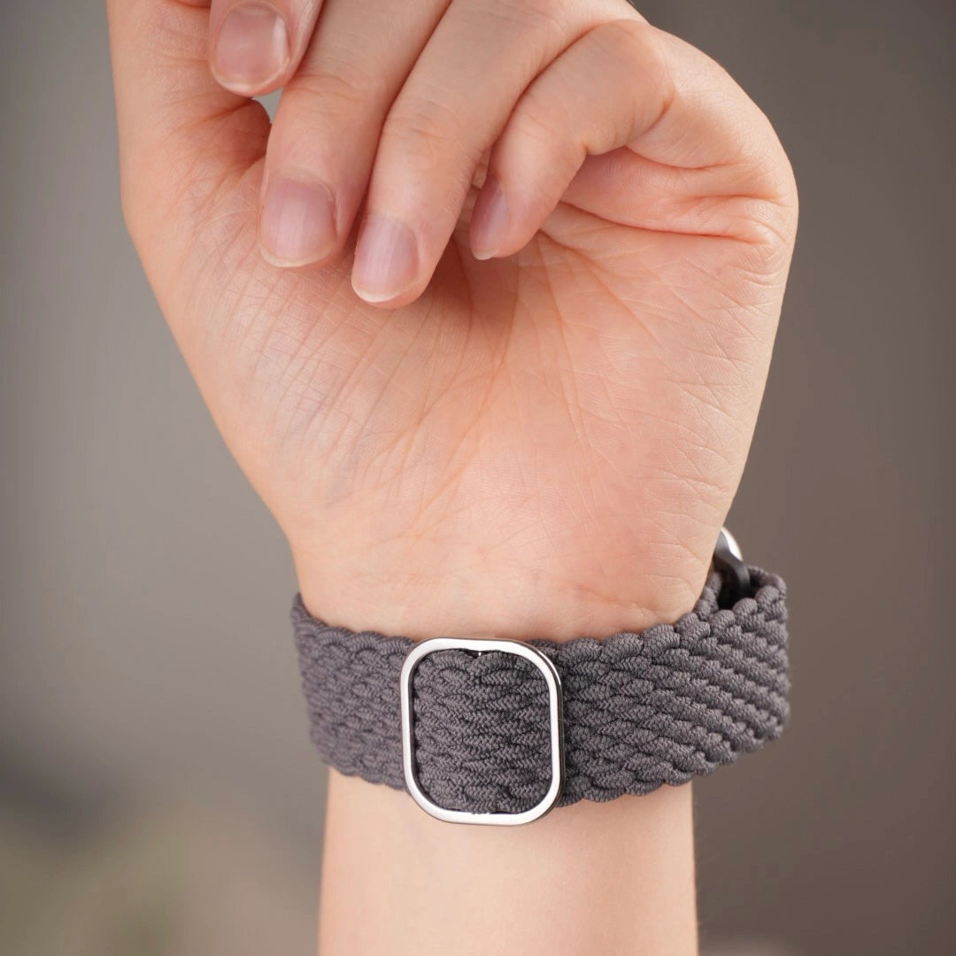 Breband sportliches und flexibles Geflochtenes Loop Armband in Taupe #farbe_taupe