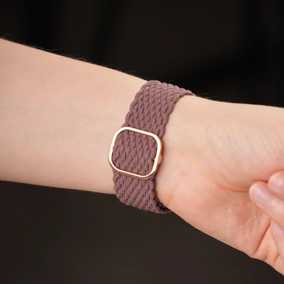 Breband flexibles Geflochtenes Loop Armband in edlem Weinrot für Apple Watch #farbe_weinrot