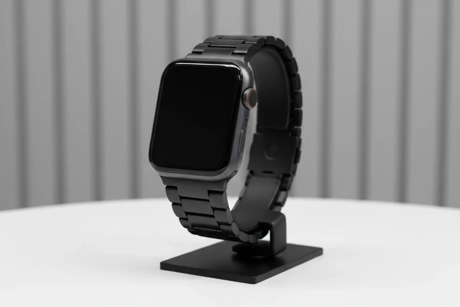 Apple Watch Edelstahl Gliederarmband in Schwarz – modernes, robustes Design für stilvolle Männer und Frauen