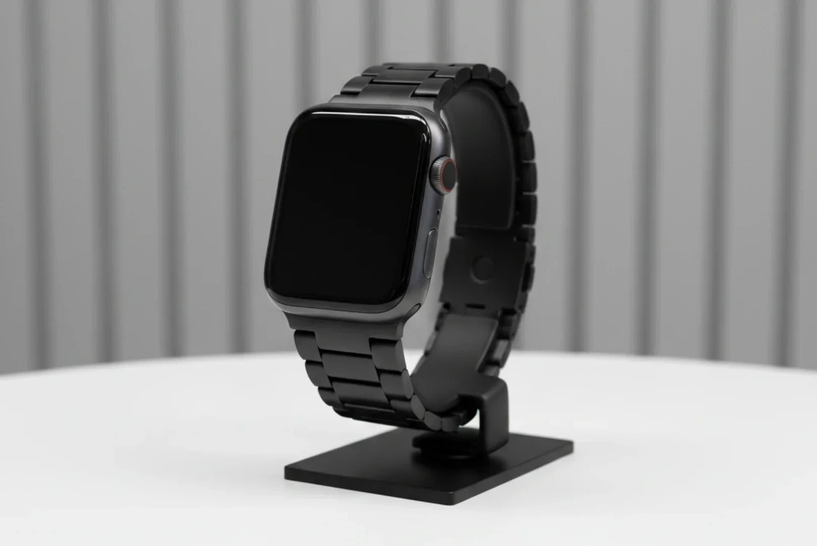 Apple Watch Edelstahl Gliederarmband in Schwarz – modernes, robustes Design für stilvolle Männer und Frauen