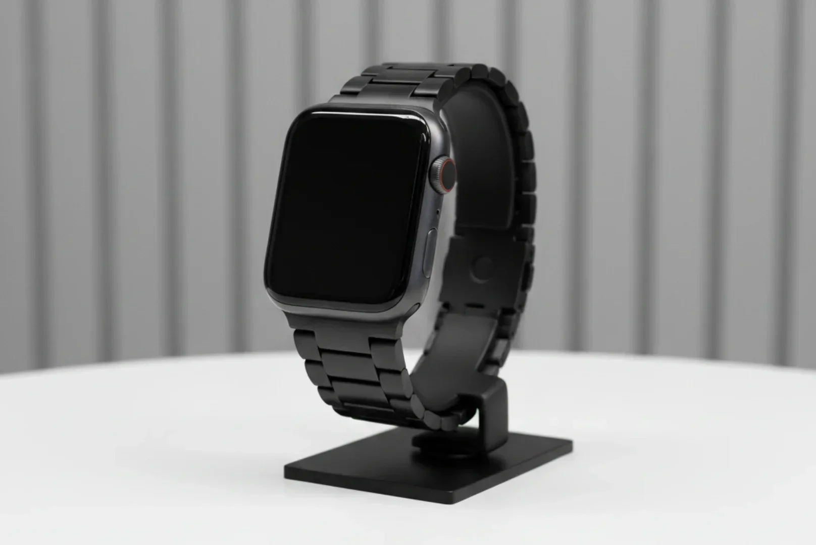 Apple Watch Edelstahl Gliederarmband in Schwarz – modernes, robustes Design für stilvolle Männer und Frauen