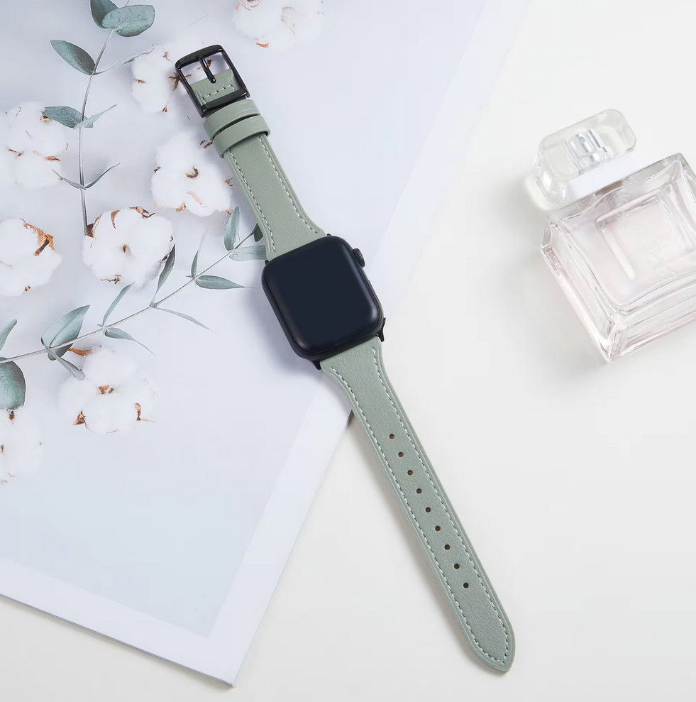 Breband Lederarmband Pastell für Apple Watch