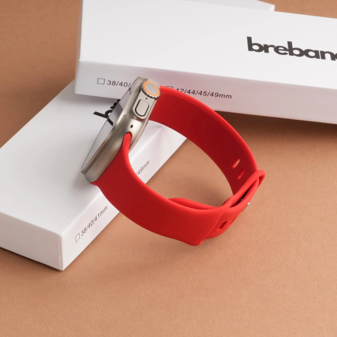 Apple Watch Armband mit 2 Breband Verpakungen in Rot #farbe_Rot