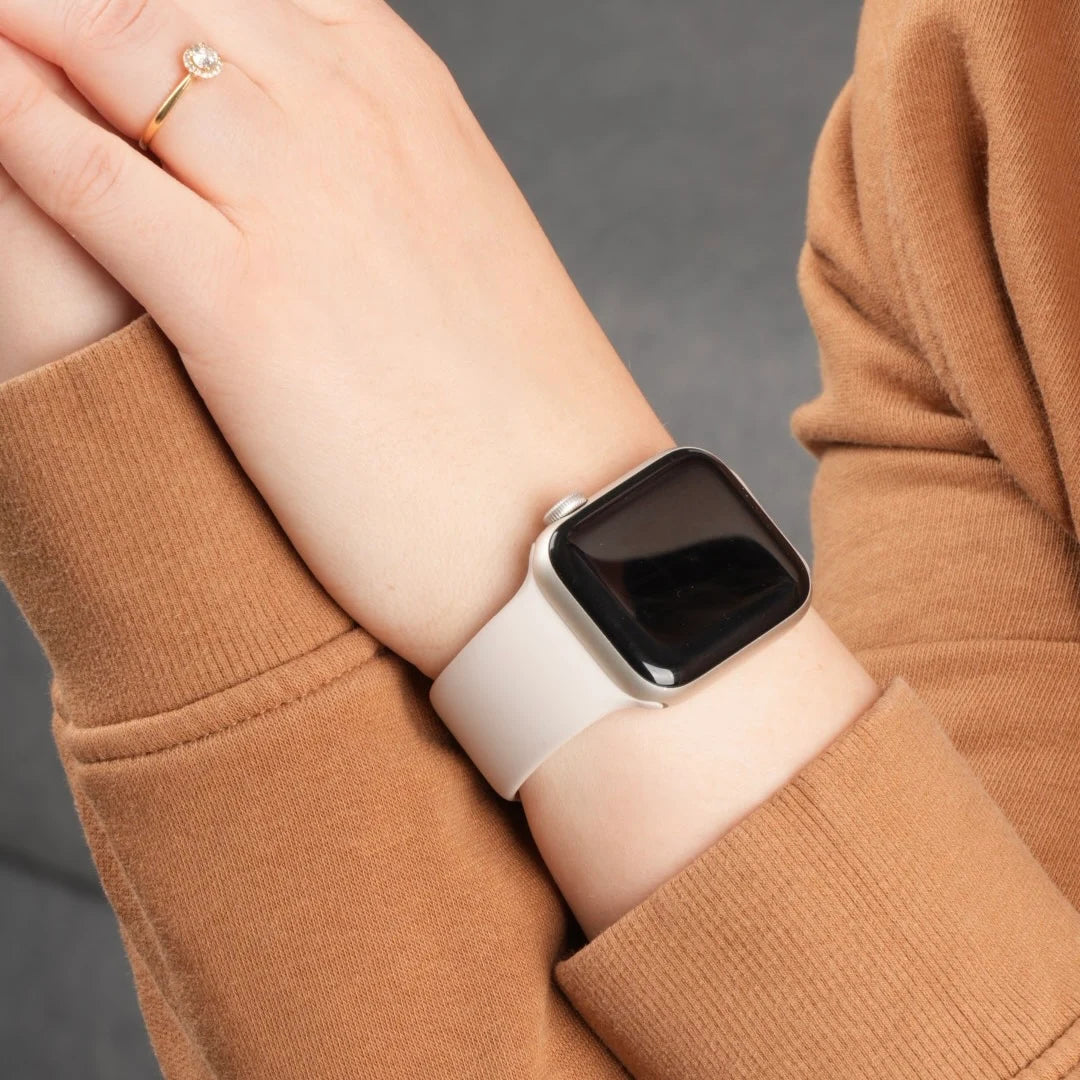 Silikonarmband in Sandfarbe für Apple Watch #farbe_Sand