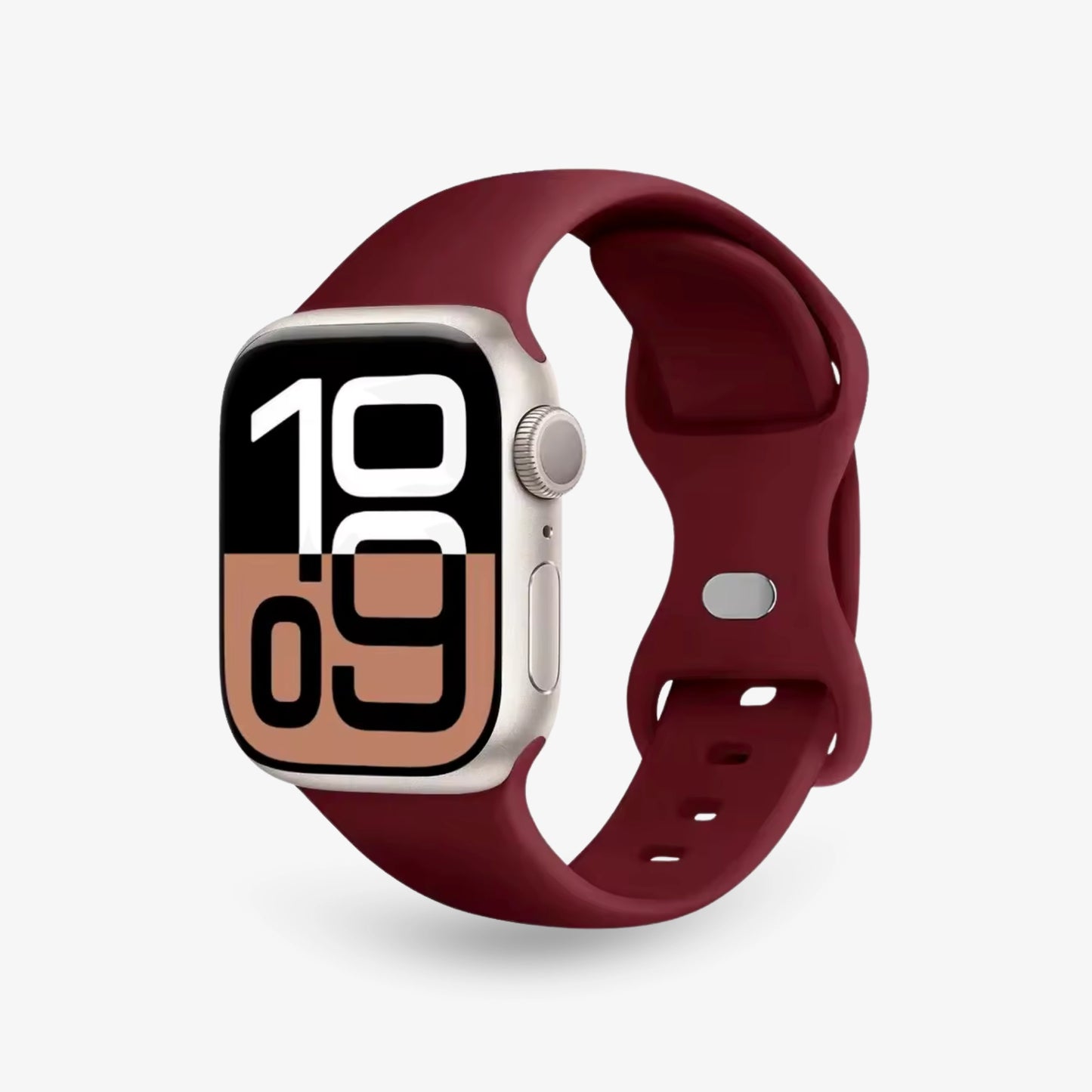 Apple watch mit weinrotem Armband #farbe_weinrot